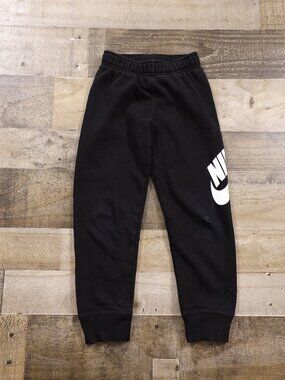 Nike Fleece Jogger‎ Sweatpants Boys 6–7 Black Logo Athletic FAIR